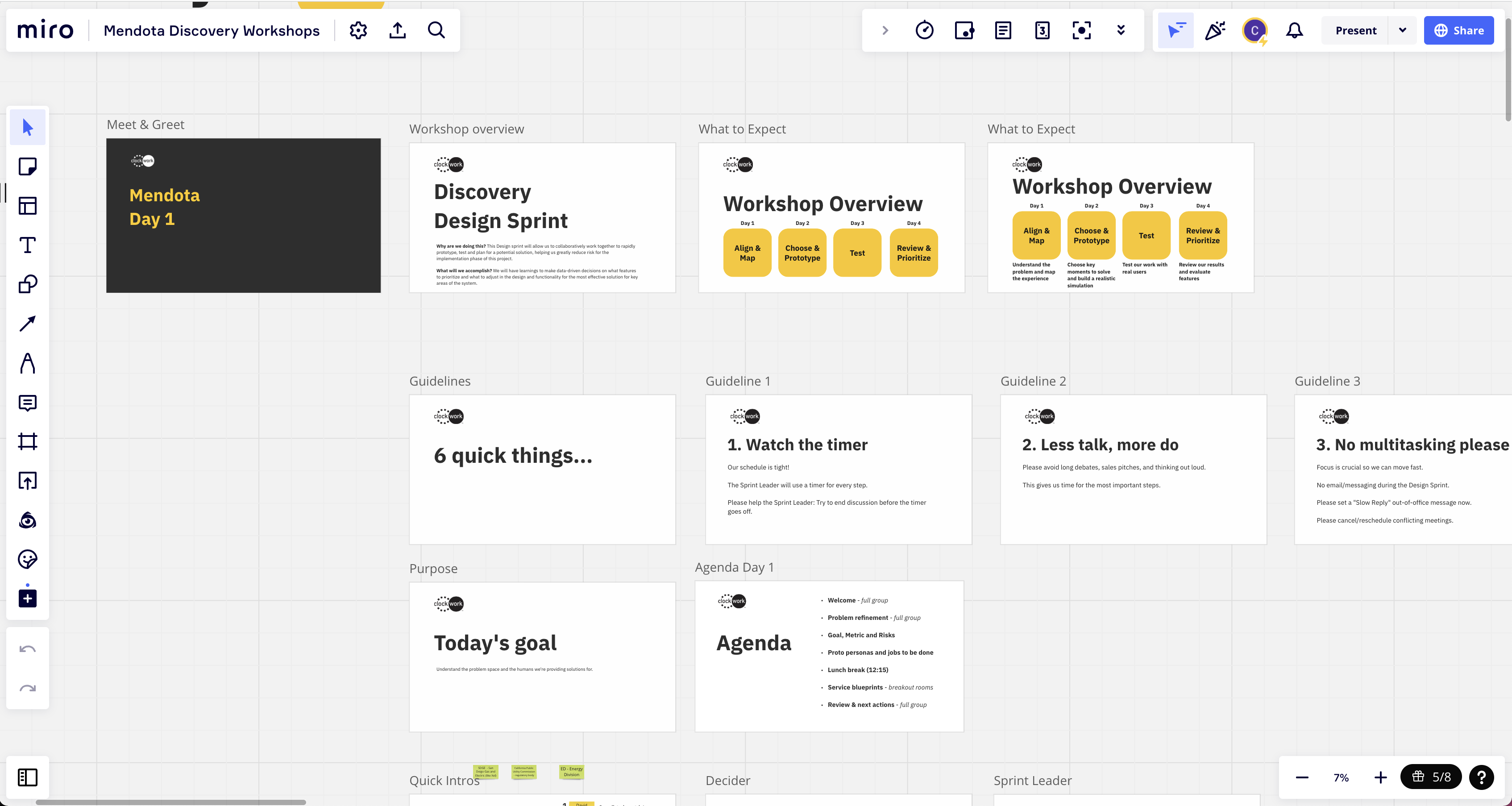 Design sprint miro boards